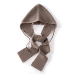 Womens Cashmere Hooded Wrap with Ties Pure Cashmere Warmer