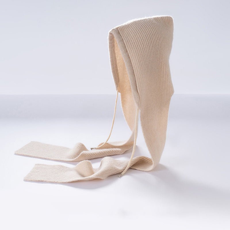 Womens Cashmere Hooded Wrap with Ties Pure Cashmere Warmer