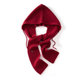 Womens Cashmere Hooded Wrap with Ties Pure Cashmere Warmer