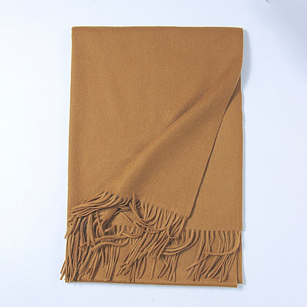 Womens Cashmere Shawl And Wraps Large Cashmere Scarf With Fringe Camel - 2 XL