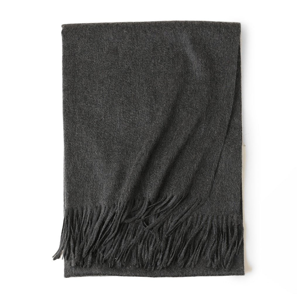 Womens Cashmere Shawl And Wraps Large Cashmere Scarf With Fringe Gray - 3 XL