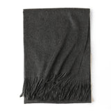 Womens Cashmere Shawl And Wraps Large Cashmere Scarf With Fringe Gray - 3 XL