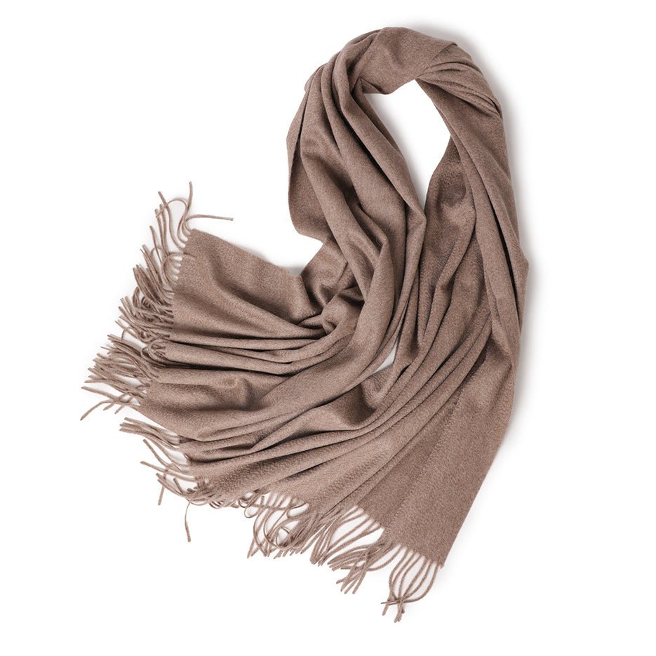 Womens Cashmere Shawl And Wraps Large Cashmere Scarf With Fringe Camel - 1 XL