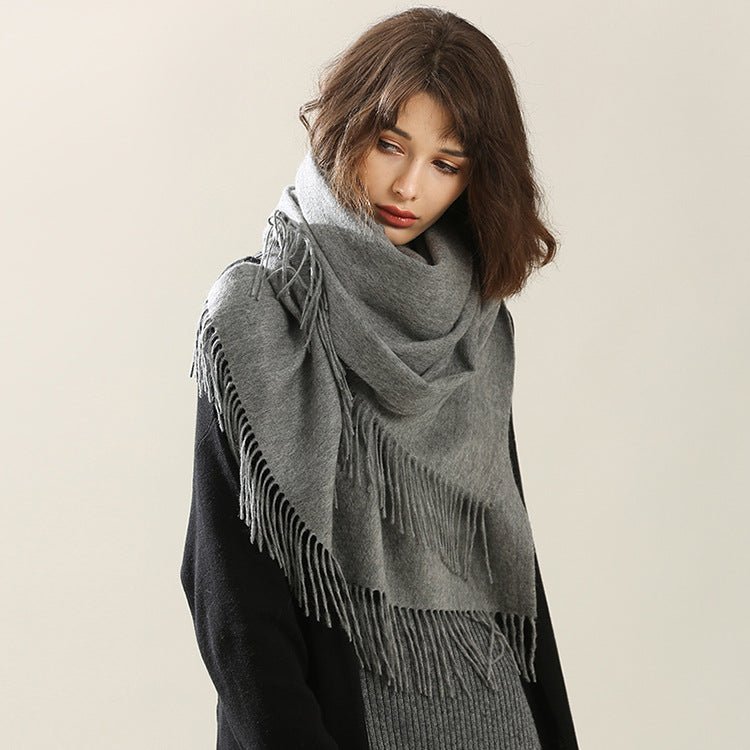 Womens Cashmere Shawl And Wraps Large Cashmere Scarf With Fringe Camel - 1 XL