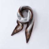Womens Colorblock Cashmere Triangle Scarf Contrast Stripe Cashmere Neck Scarf Gray M