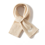 Womens Floral Cashmere Knit Scarf Crossed Cashmere Neckerchief