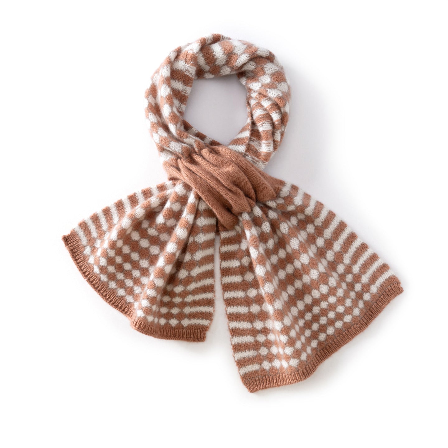 Womens Geometric Cashmere Knit Scarf Geometric Cashmere Wrap