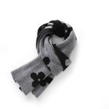 Womens Long Cashmere Scarf Reversible Floral Cashmere Knit Scarf