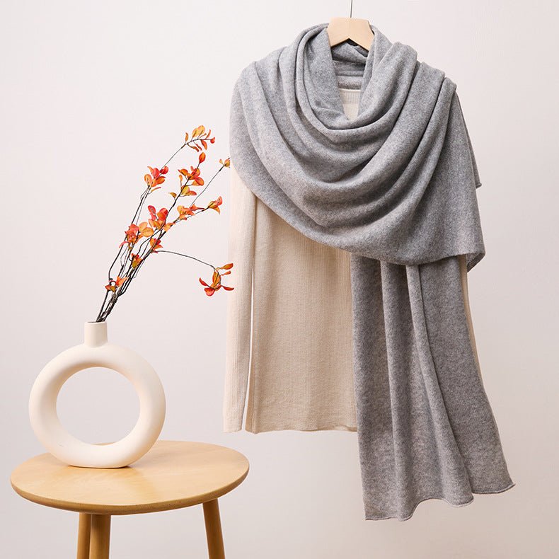 Women's Long Cashmere Shawl and Wraps Large Soft Solid Cashmere Scarf