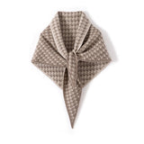 Womens Luxury Houndstooth Cashmere Scarf Heritage - Inspired Cashmere Shawl