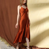 Womens Sexy Silk Dress Wedding Evening Formal Dresses