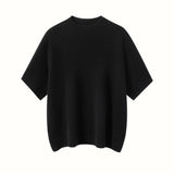 Womens Short Sleeve Cashmere Sweater Mock Neck Cashmere Knit Top Red XS
