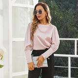 Women's Silk Blouse Work Round Neck Dressy Silk Shirts