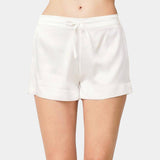 Womens Silk Pajamas Shorts 100% Pure Drawstring Silk Shorts
