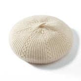 Womens Soft Cashmere Beret Chic Cashmere Painter Hat French Beret Hat Solid Color