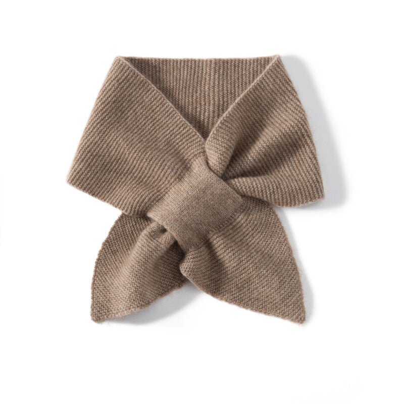 Womens Soft Cashmere Knitted Scarf Women Pull Through Cashmere Neck Warmer