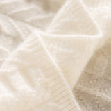 Womens V - Neck Cable Knit Cashmere Cardigan With Button Closure