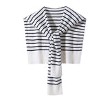 Womens Striped Pashmina Shawls and Wraps Cashmere Shoulder Cape