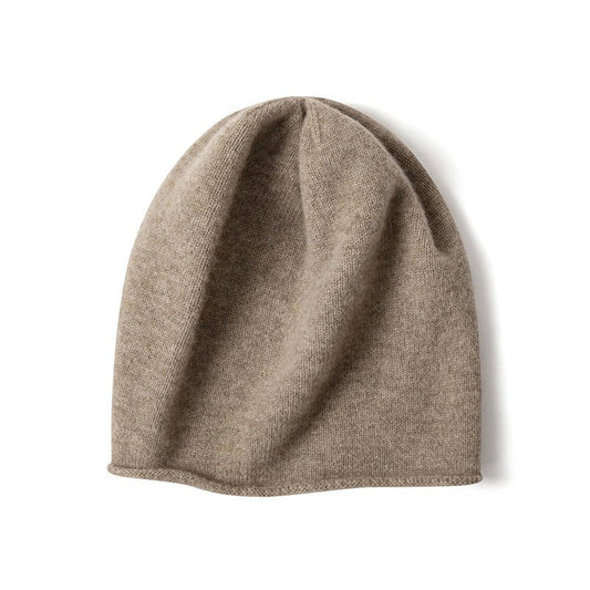 100% Cashmere Beanie Hat Cashmere Double - Layered Ski Cap for Winter