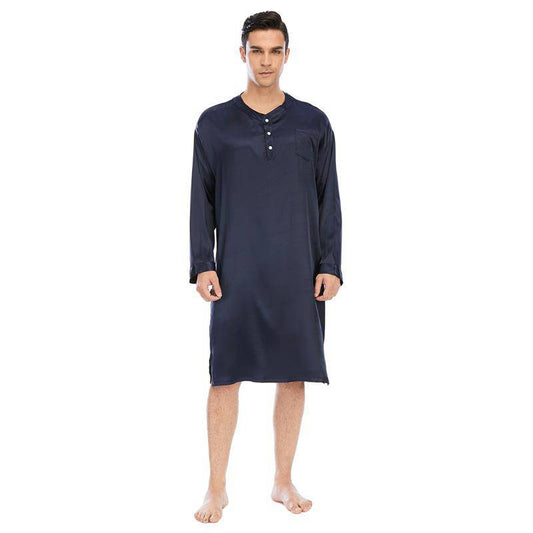 19 Momme Mens Silk Nightshirt Silk Nightwear -  slipintosoft