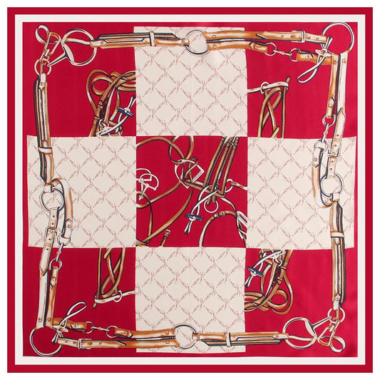 21''x21'' Womens Silk Chic Printed Square Silk Scarf