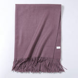 Women's Luxurious Cashmere Shawl and Wraps Large Soft Cashmere Scarf with Tassel - slipintosoft