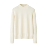 Womens  Mock Neck Cashmere Sweater Long Sleeve Cashmere Knit Pullover