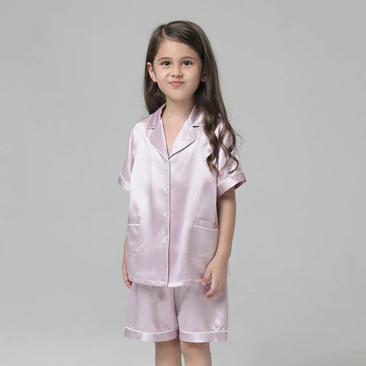 Silk pajama set for kids sale