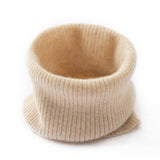 Cashmere Ribbed Neck Scarf Lightweight Solid Cashmere Neck Gaiter for Fall Winter - slipintosoft