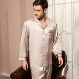 Classic Silk Pajamas Set For Men Luxury Silk Sleepwear