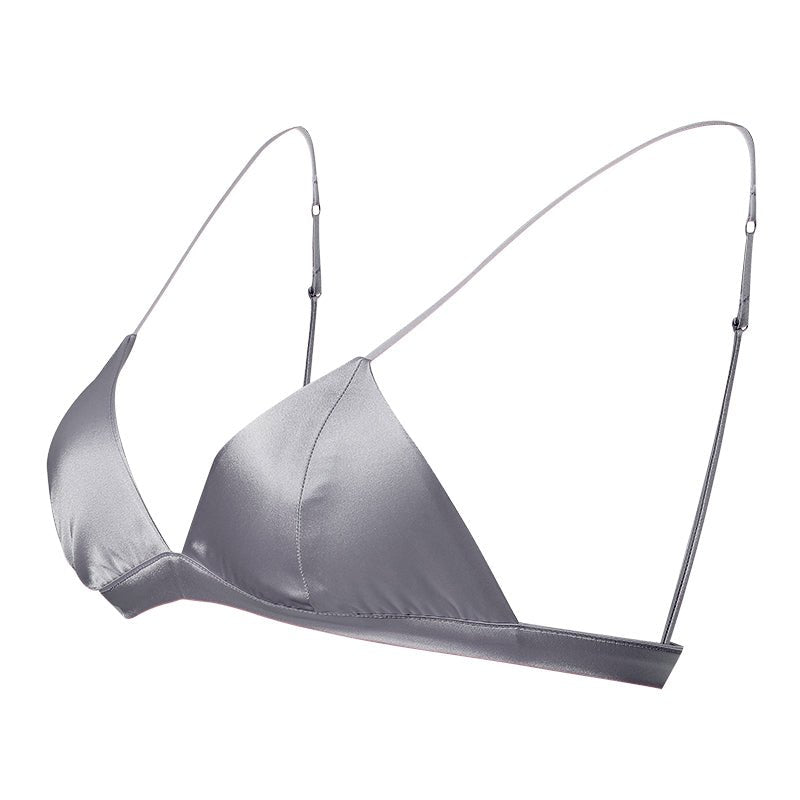 Classic Wireless Sexy Silk Triangle Bra - slipintosoft