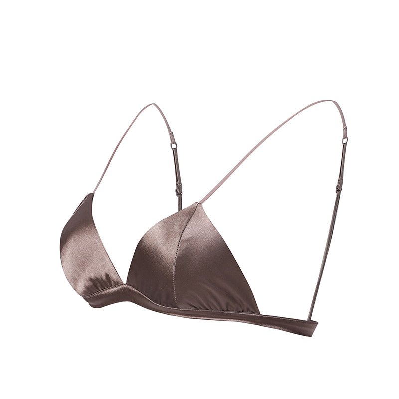 Classic Wireless Sexy Silk Triangle Bra - slipintosoft