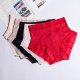 Comfortable Womens Silk Panties Soft Mid-waist Design Silk Underwear