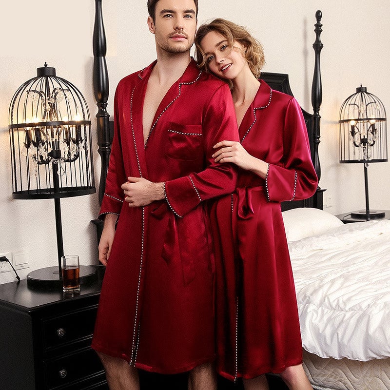 Couple Silk Robes 100% Mulberry Matching Silk Robe