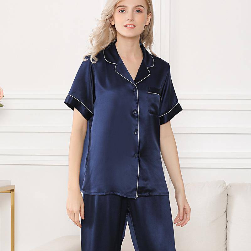 19 Momme Silk Matching Pajamas 100% Mulberry Silk Couple Pajamas for Men and Women -  slipintosoft