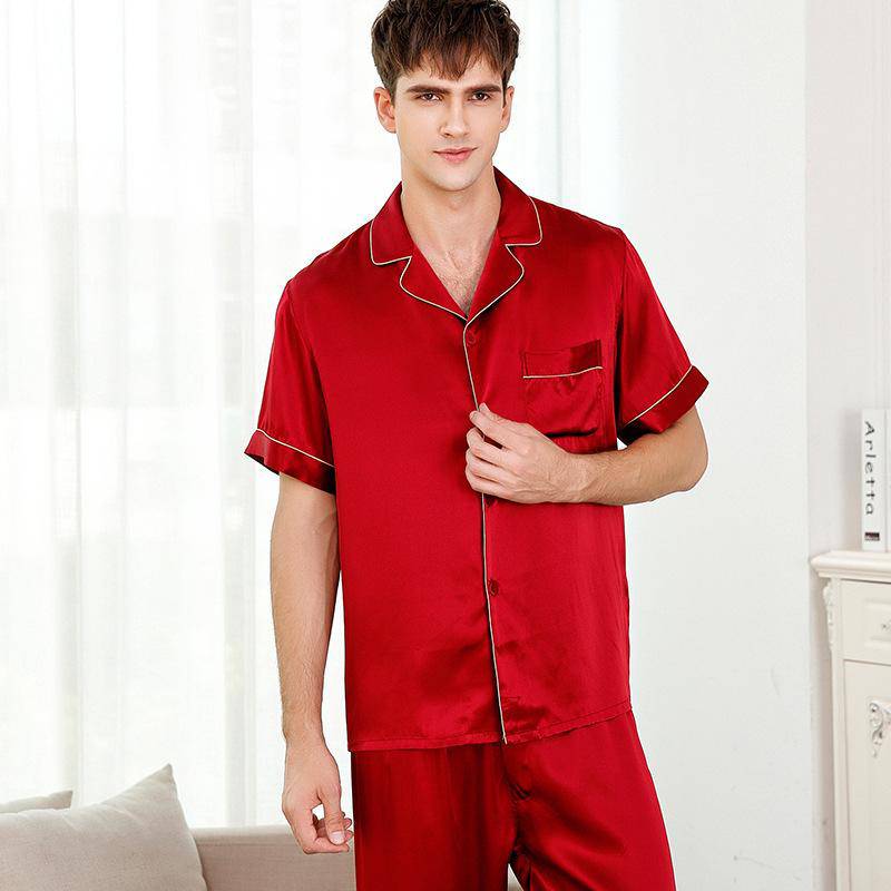 19 Momme Silk Matching Pajamas 100% Mulberry Silk Couple Pajamas for Men and Women -  slipintosoft