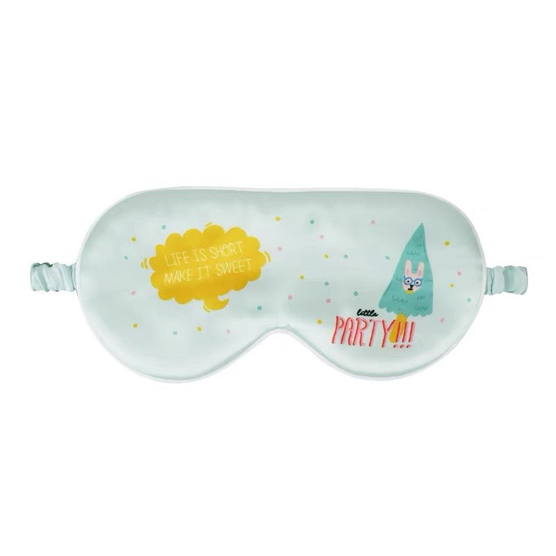 Cute Kids Silk Eye Mask Fun Educational Science Printed Silk Sleep Eye Mask