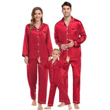 Family Long Silk Pajama Set 100% Pure Silk Matching Pjs