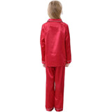 girls Silk Pajama Set long Silk Pjs Kids Silk Pajama Silk Sleepwear