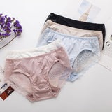 Lace Silk Underwear Women Breathable Silk Panties