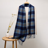 Long Cashmere Scarf with Tassel Plaid Cashmere Warps Multi Styles Winter Gifts