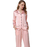 Best Silk Pyjamas Set For Women Long Sleeved Ladies Silk Pajamas 100% Silk Nightwear With Pocket -  slipintosoft