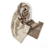 Womens Long Cashmere Scarf Jacquard Cashmere Shawls for Holiday Christmas