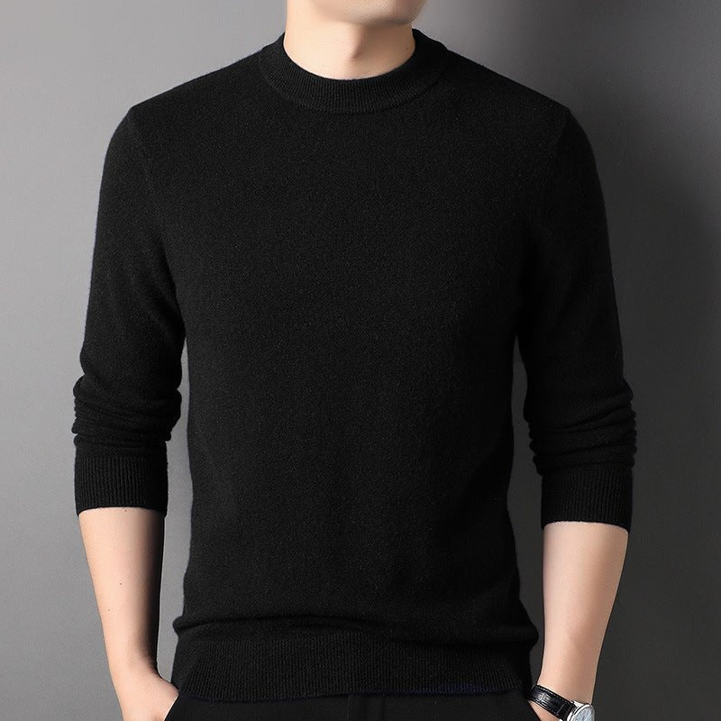 Mens Mock Neck Pure Cashmere Sweater Long Sleeve Solid Cashmere Tops Multi Colors - slipintosoft