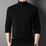 Mens Turtle Neck Cashmere Sweater Warm Long Sleeve Cashmere Pullover - slipintosoft