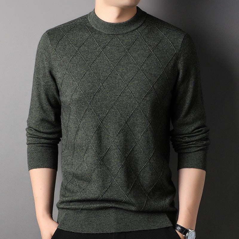 Mock Neck Cashmere Sweaters for Men Solid Knitted Cashmere Pullover Cashmere Tops - slipintosoft