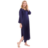 Mulberry Silk Dressing Gown For Women Long Sleeve Loose Pullover Silk Nightwear Sale -  slipintosoft