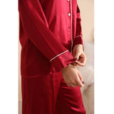 Quality Pure Women Silk Pjs Long Sleeves Nice Luxury Silk Ladies Pajamas Set - slipintosoft