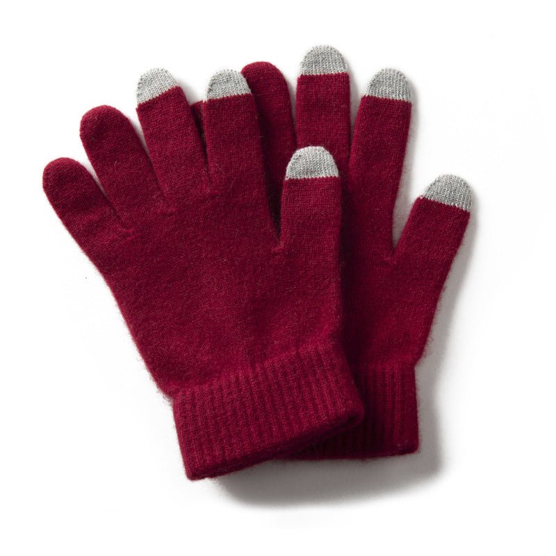 Pure Cashmere Gloves Ladies Soft Cashmere Knitted Gloves for Women and Men - slipintosoft