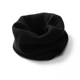 Pure Cashmere Neck Warmer Scarf Solid Ribbing Cashmere Neck Gaiter Fake Collar Cashmere Scarf